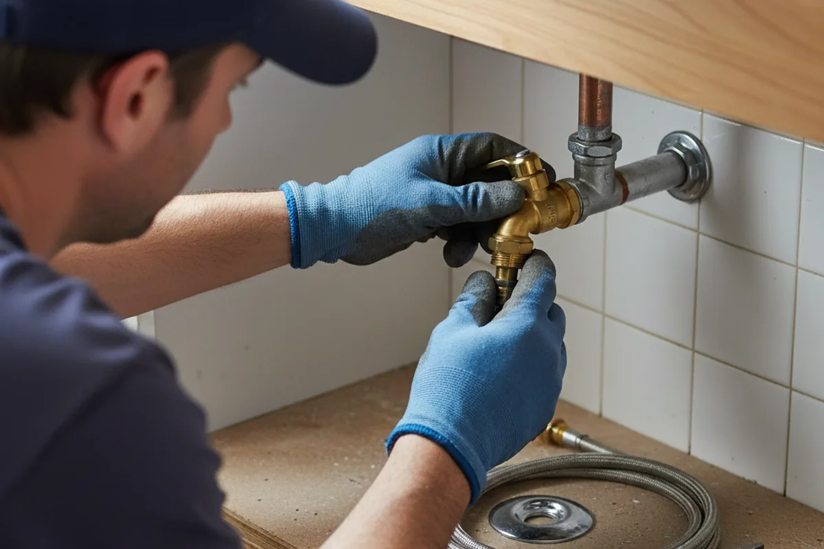 Shutoff valve and fitting work during Emergency Plumbing in Atascosa